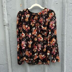 Anthropologie 52 Conversations “Fly the Coop” button-down top, size 6